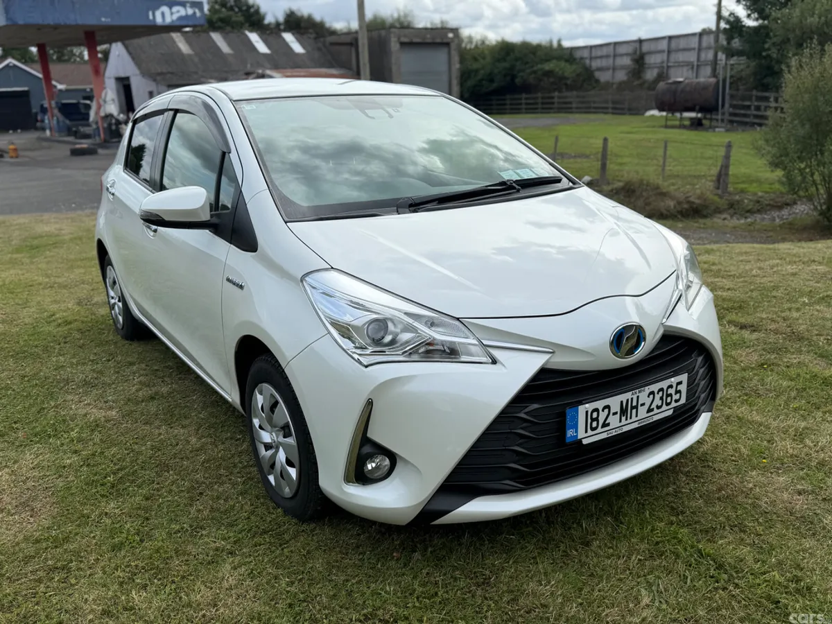 Toyota Vitz Hatchback, Petrol Hybrid, 2018, White