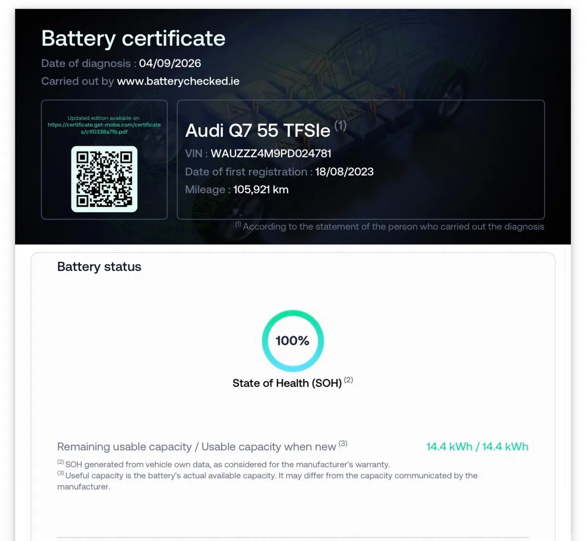 Audi Q7 SUV, Petrol Hybrid, 2023, Grey