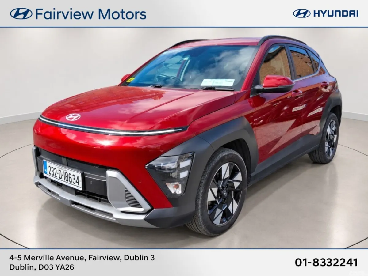 Hyundai KONA SUV, Petrol Hybrid, 2023, Red