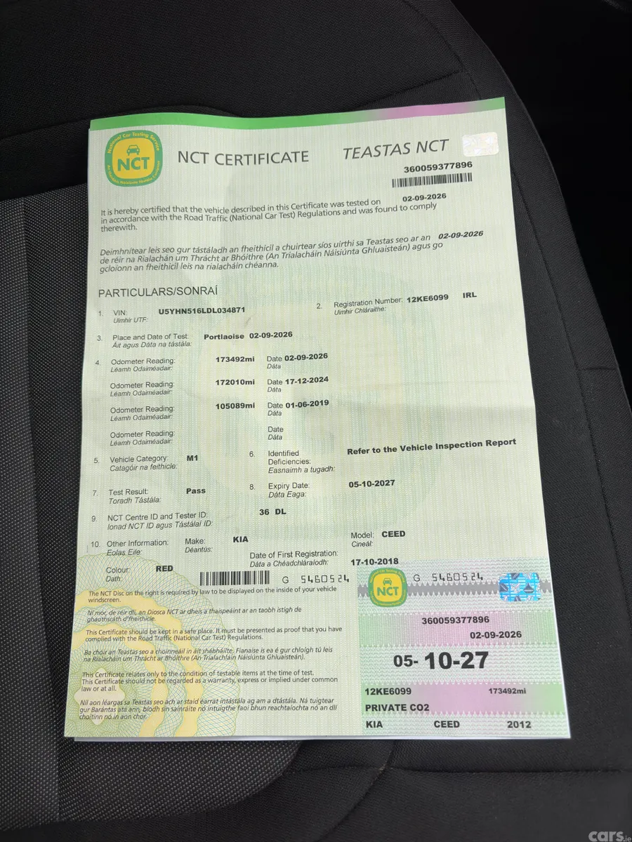 Kia Ceed Hatchback, Diesel, 2012, Red