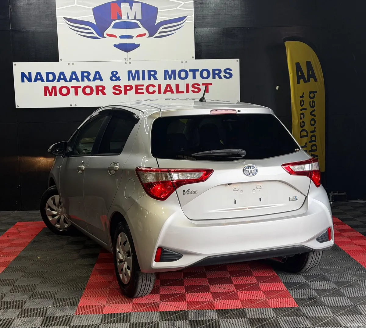 Toyota Vitz Hatchback, Petrol Hybrid, 2017, Silver