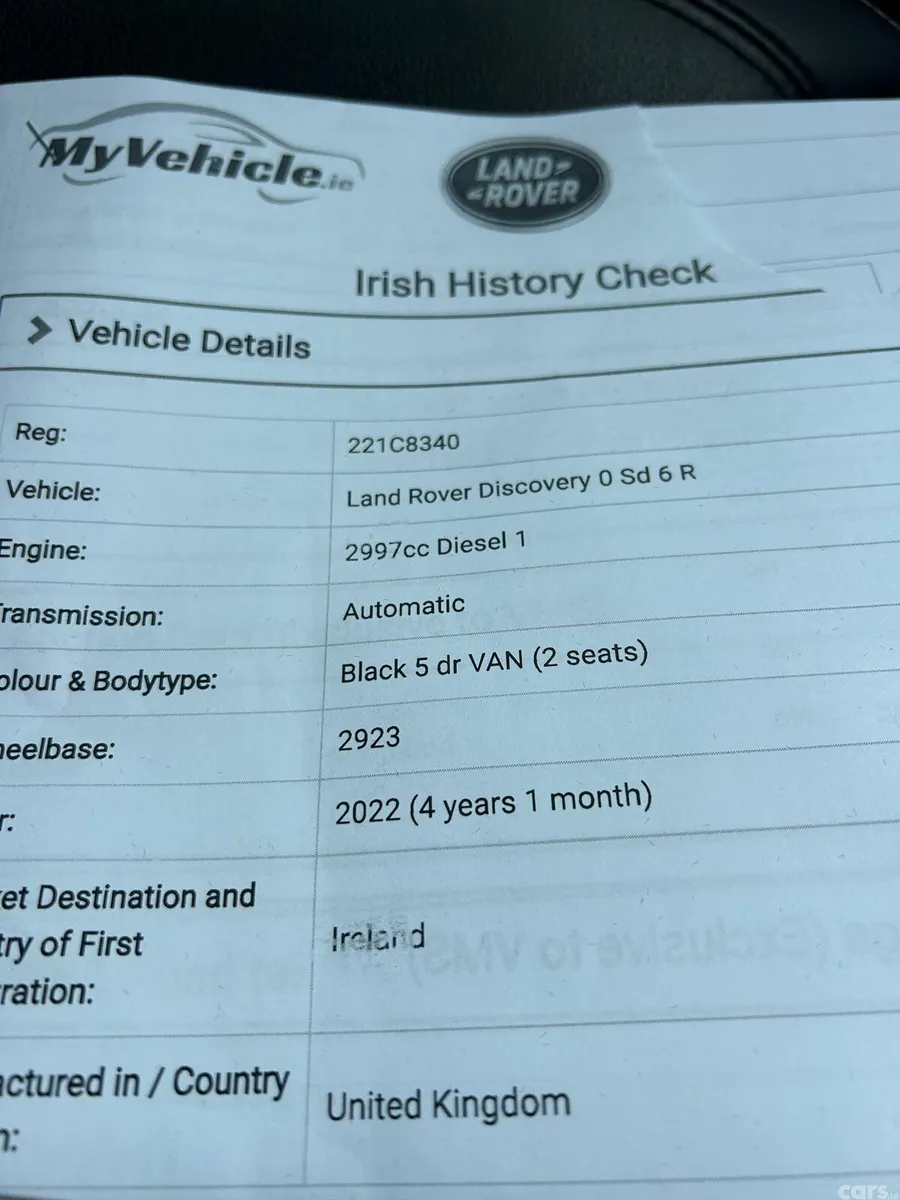 221 Land Rover Discovery 300D R DYNAMIC, Wexford