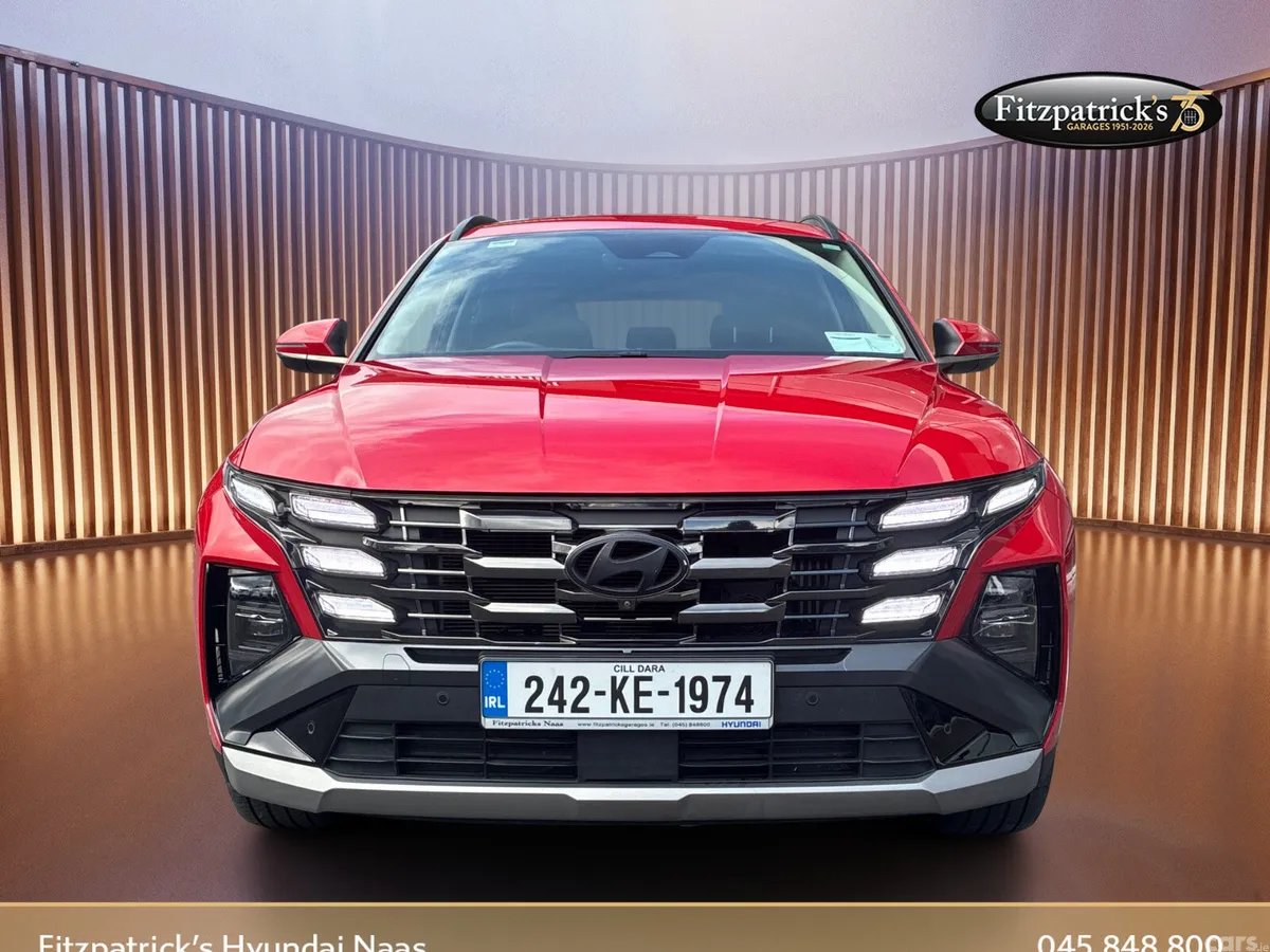 Hyundai Tucson SUV, Petrol Hybrid, 2024, Red