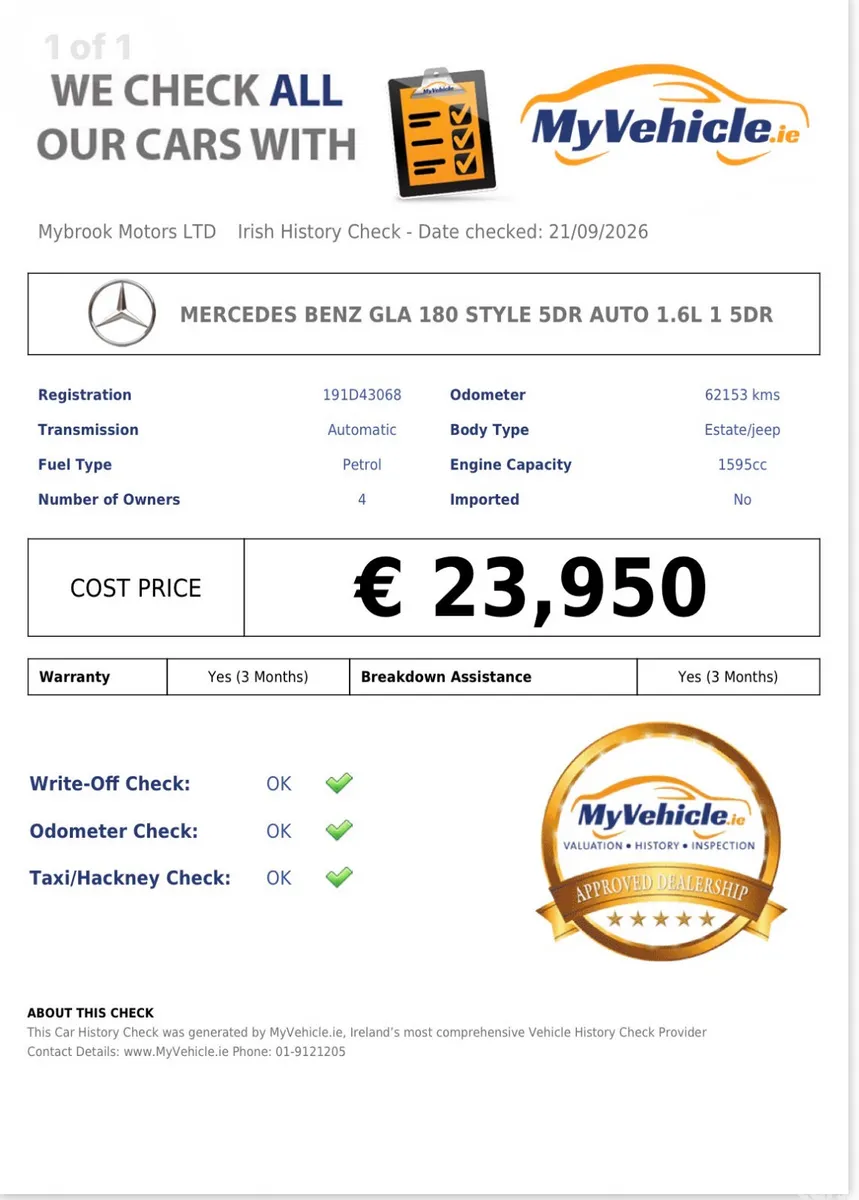 Mercedes-Benz GLA SUV, Petrol, 2019, Grey