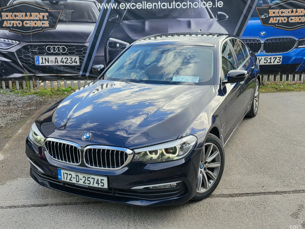 BMW 5-Series Saloon, Petrol Plug-in Hybrid, 2017, Blue