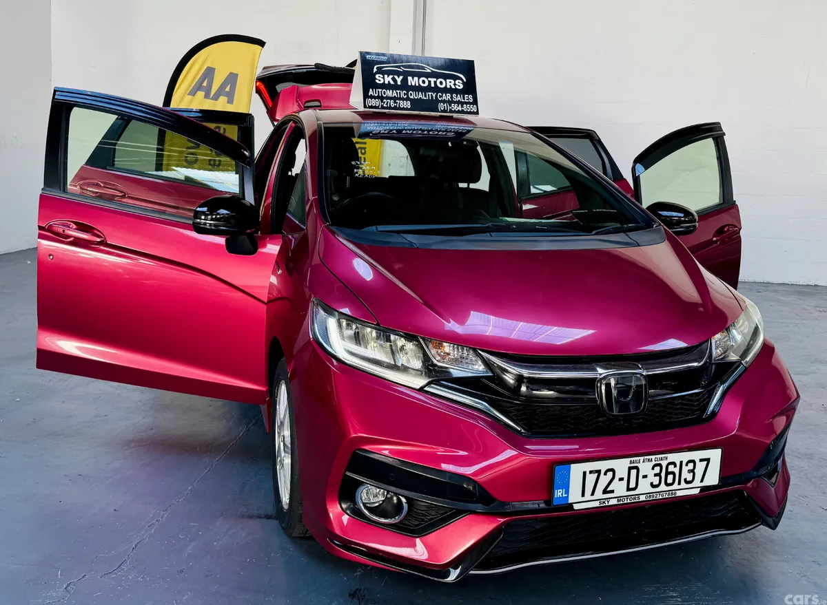 Honda Fit Hatchback, Petrol Hybrid, 2017, Red