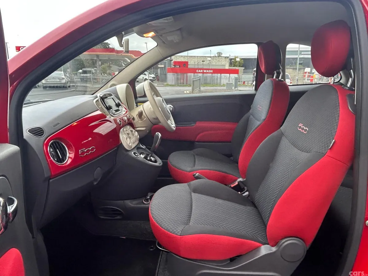 Fiat 500 Hatchback, Petrol, 2017, Red