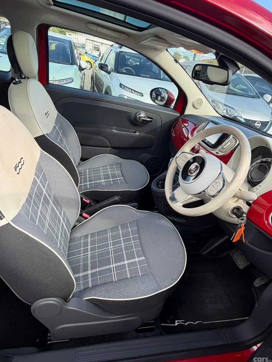 Fiat 500 Hatchback, Petrol, 2017, Red