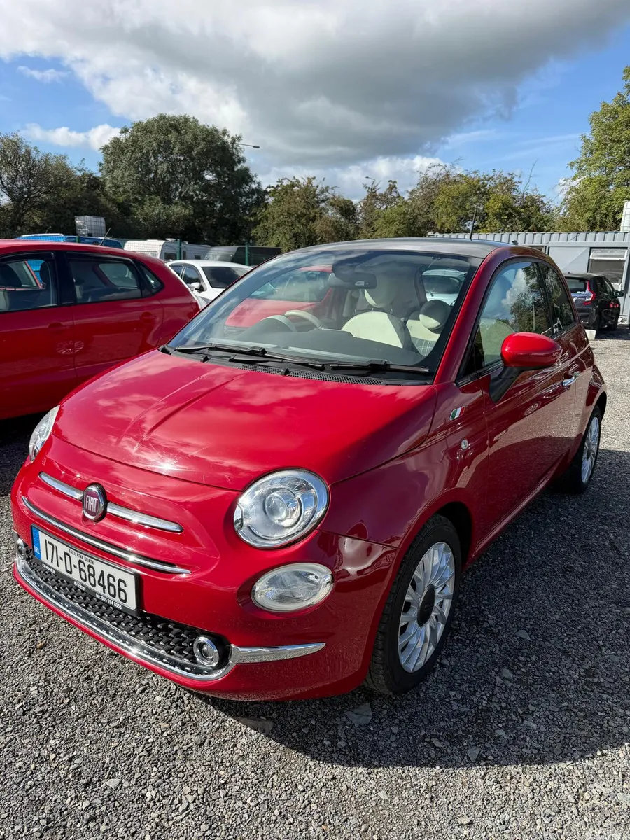 Fiat 500 Hatchback, Petrol, 2017, Red