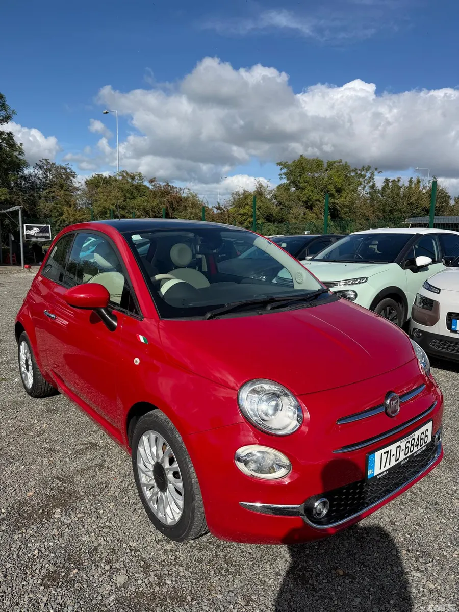 Fiat 500 Hatchback, Petrol, 2017, Red