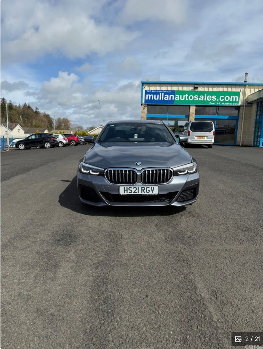 BMW 5-Series Saloon, Diesel Hybrid, 2021, Blue