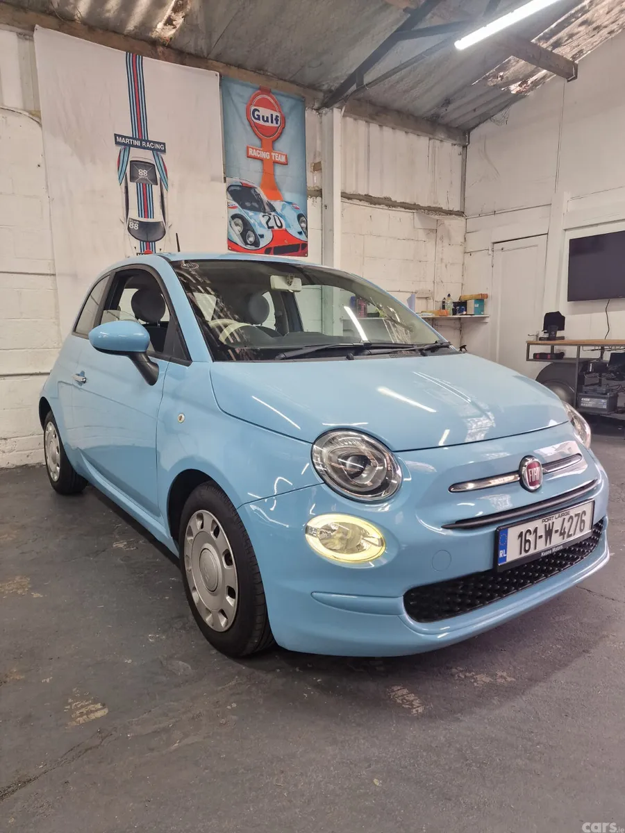 Fiat 500 Hatchback, Petrol, 2016, Blue