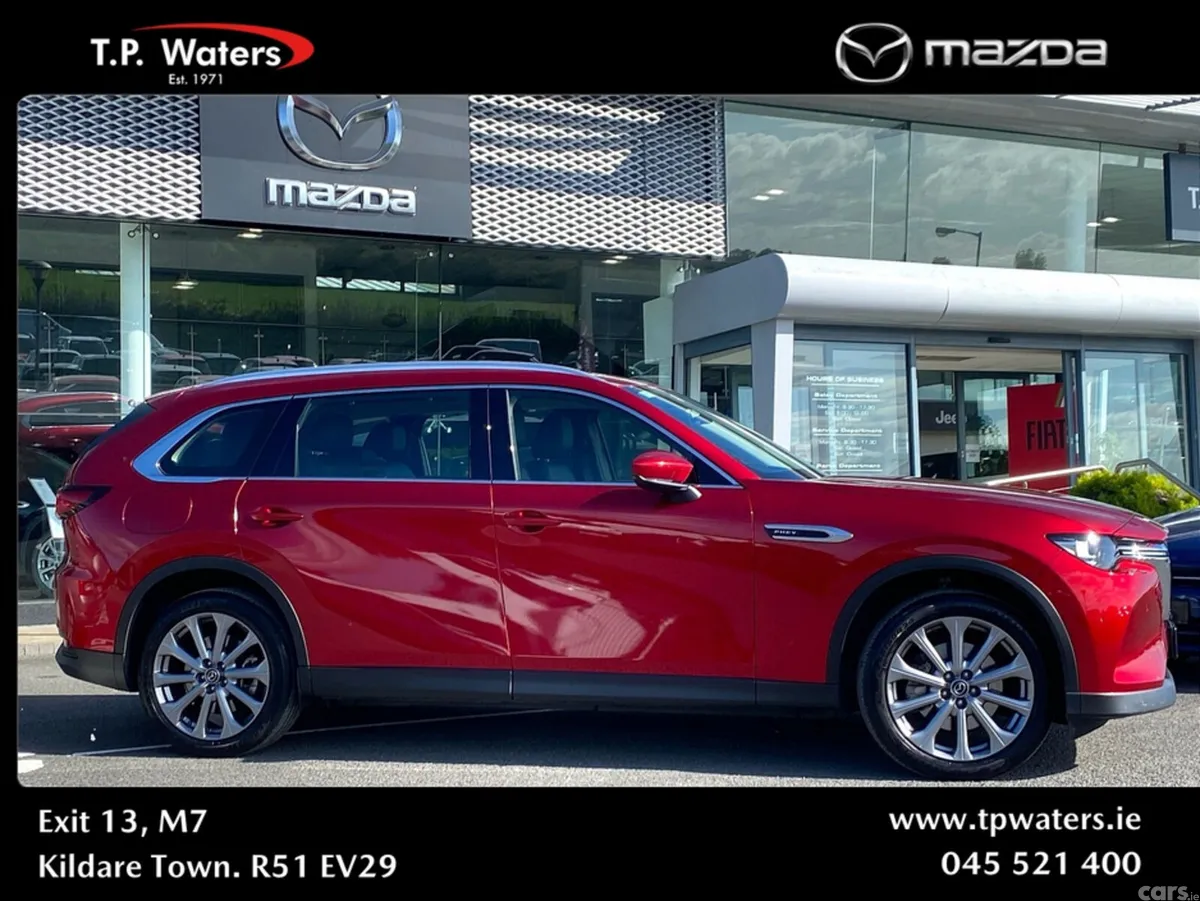Mazda CX-80 SUV, Petrol Plug-in Hybrid, 2025, Red
