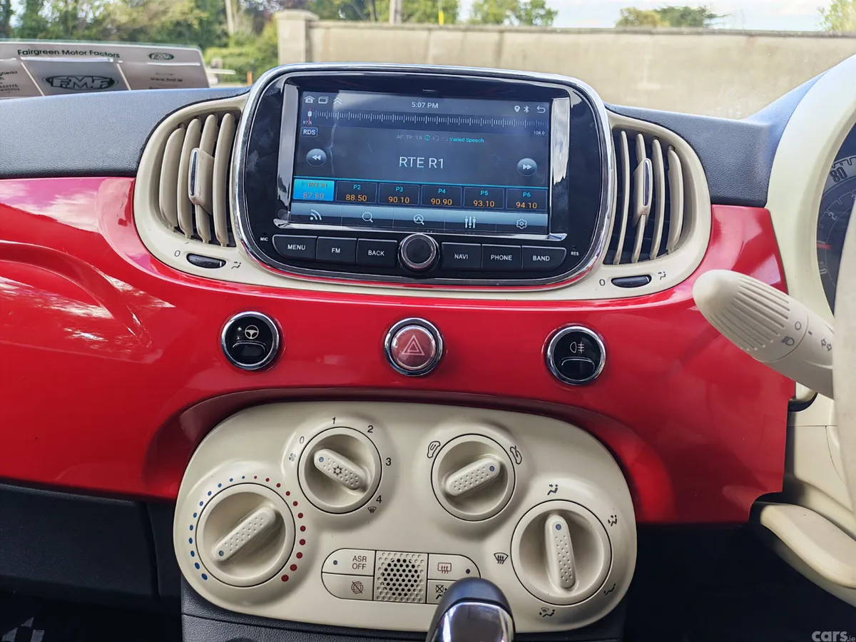 Fiat 500 Hatchback, Petrol, 2018, Red