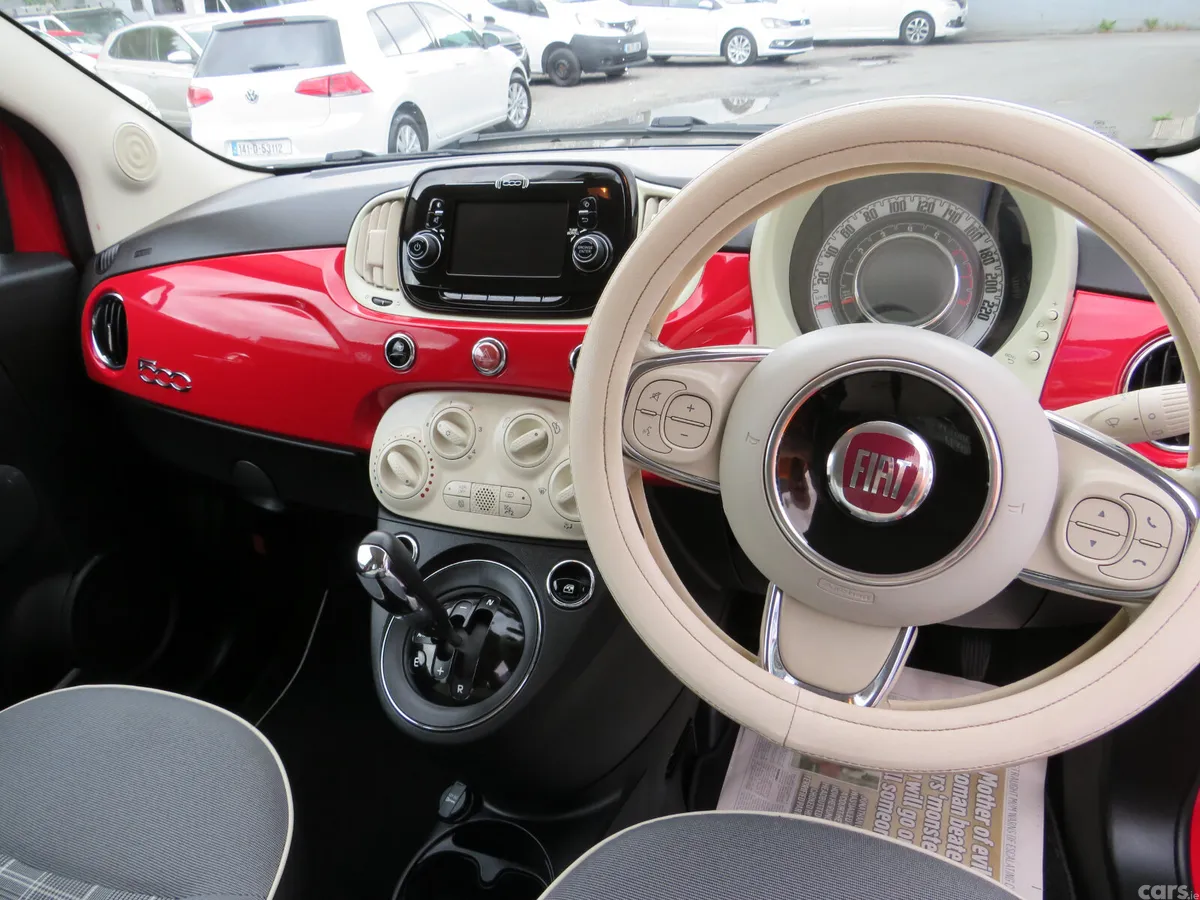 Fiat 500 Hatchback, Petrol, 2018, Red