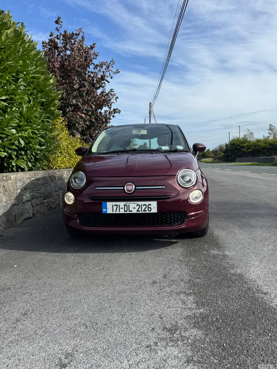 Fiat 500 Hatchback, Petrol, 2017, Red