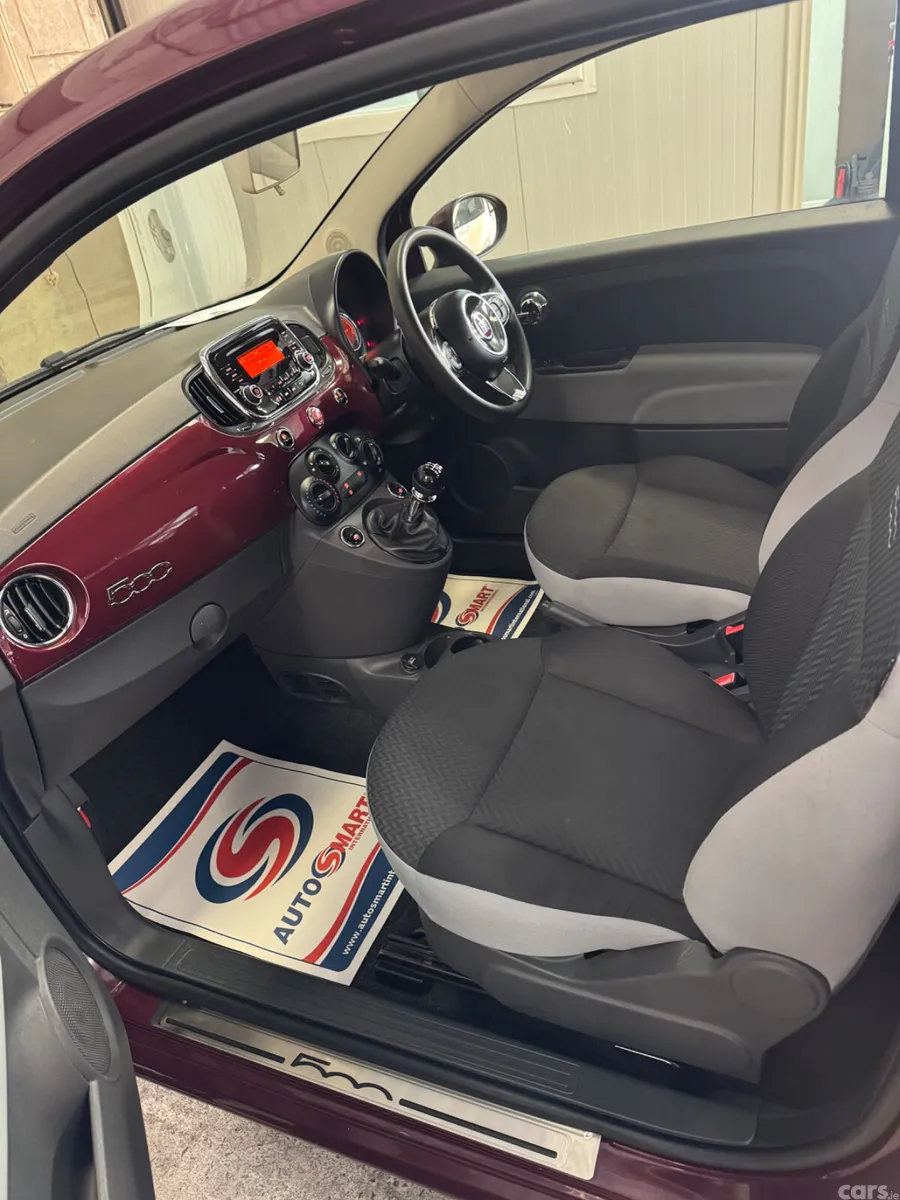 Fiat 500 Hatchback, Petrol, 2017, Red