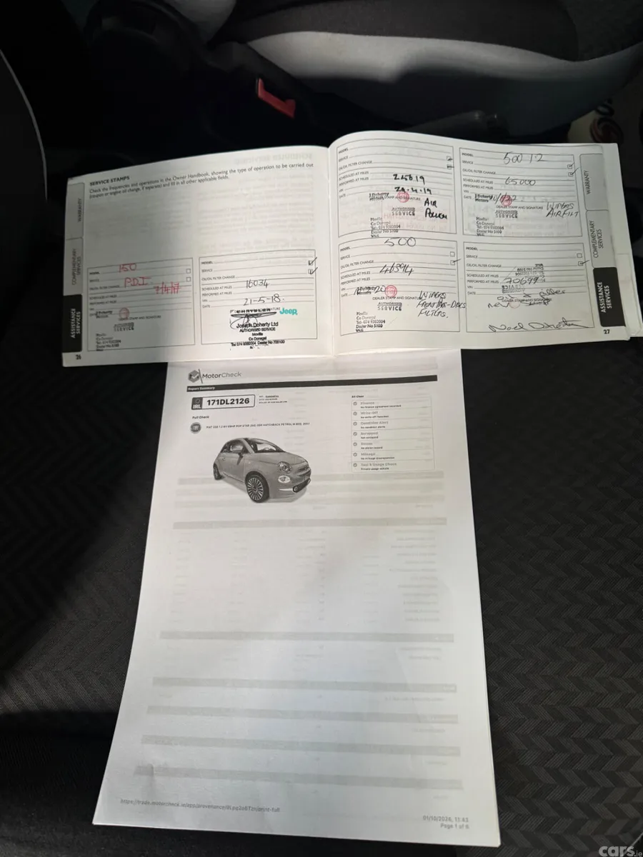 Fiat 500 Hatchback, Petrol, 2017, Red