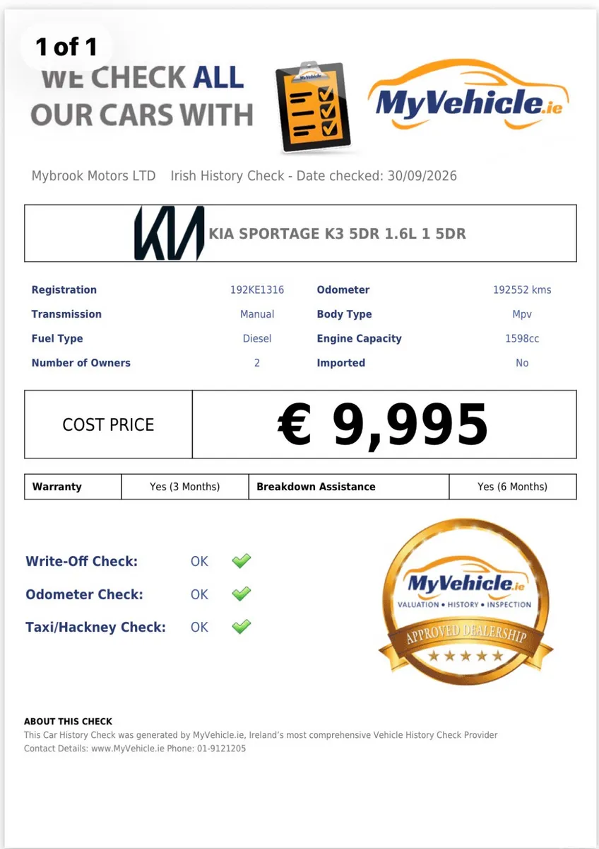 Kia Sportage SUV, Diesel, 2019, Grey