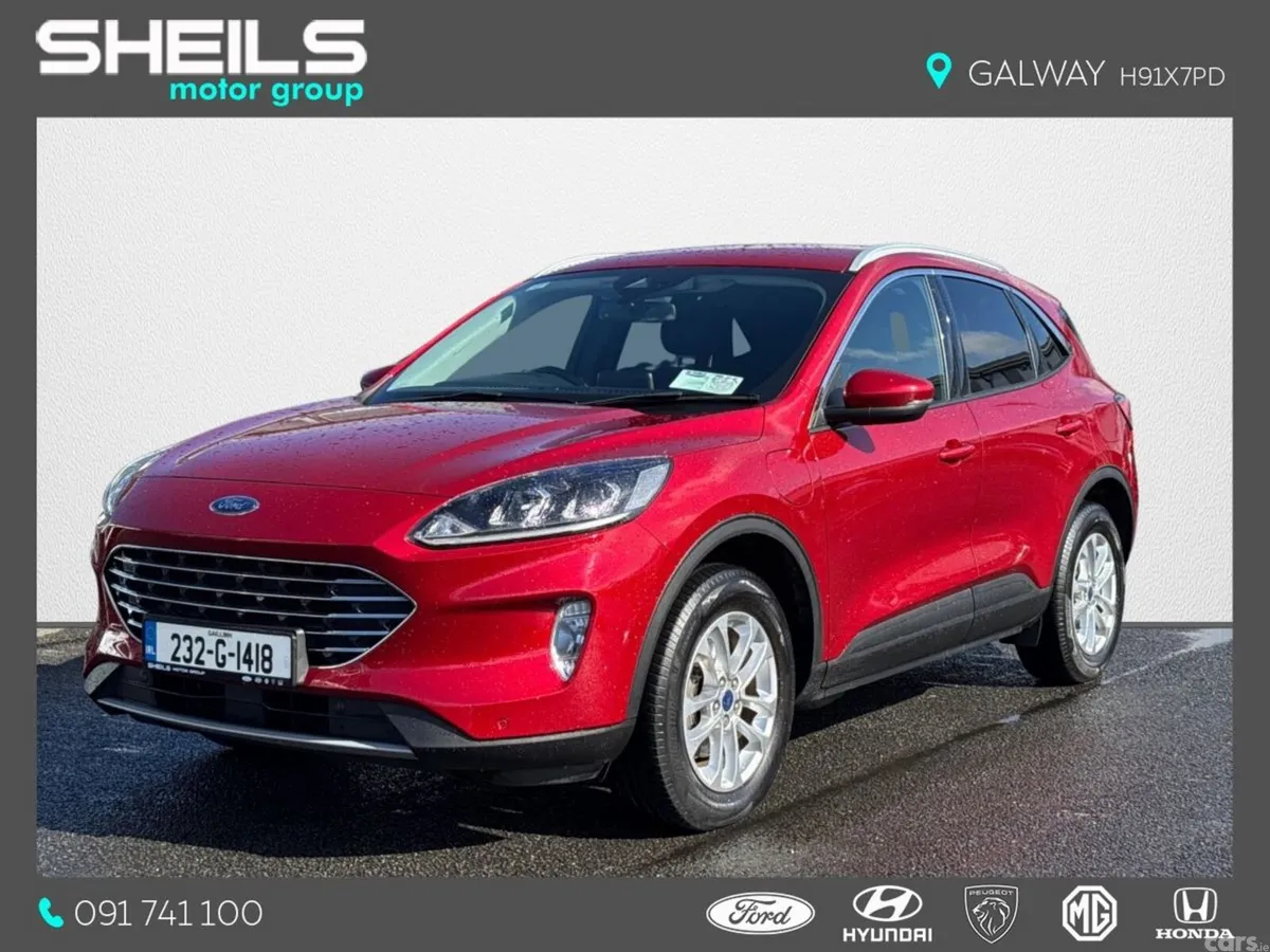 Ford Kuga SUV, Petrol Plug-in Hybrid, 2023, Red