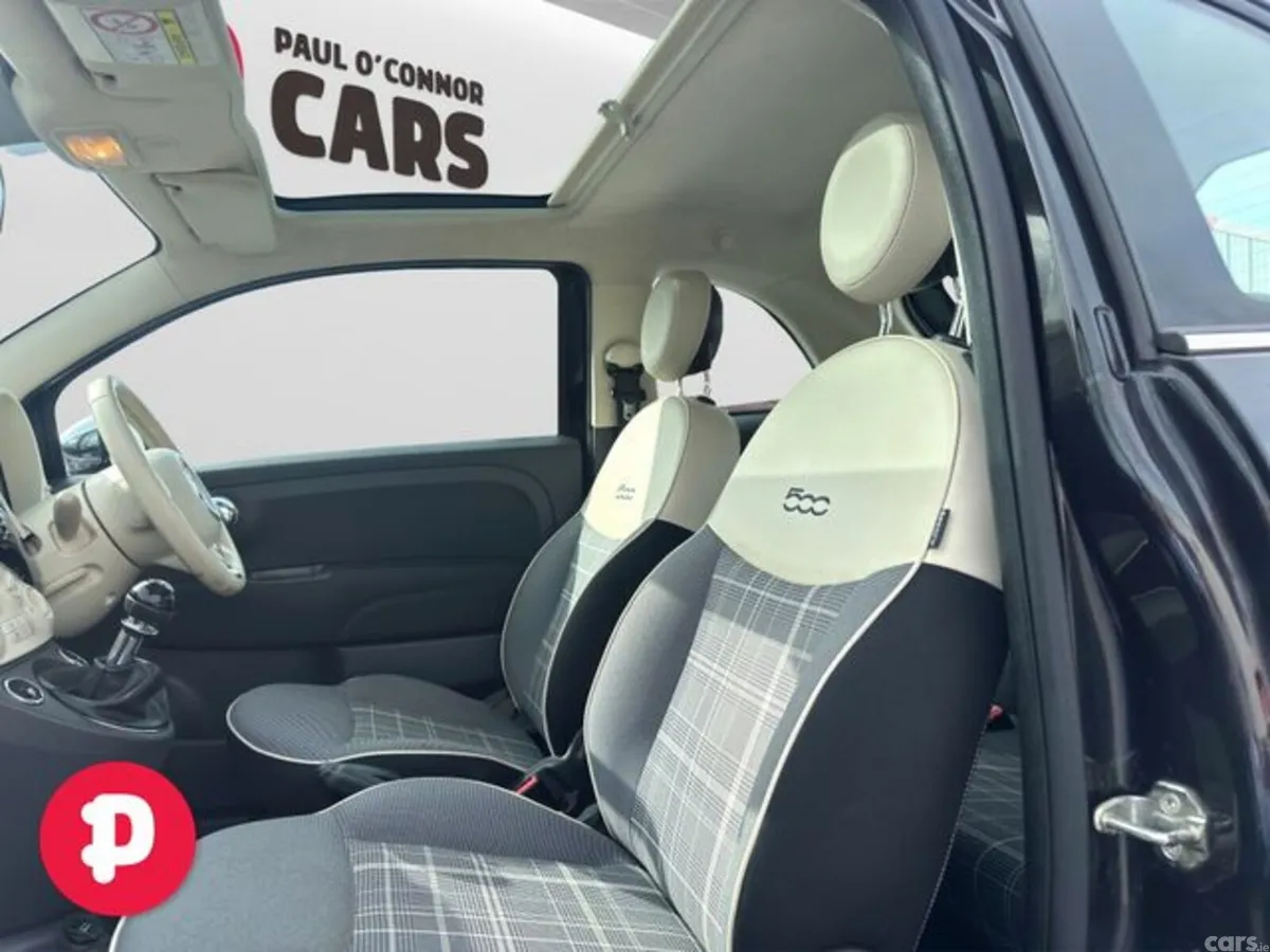 Fiat 500 Hatchback, Petrol, 2017, Black