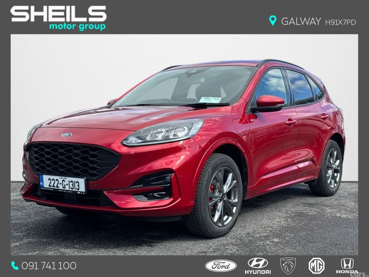 Ford Kuga SUV, Petrol Plug-in Hybrid, 2022, Red