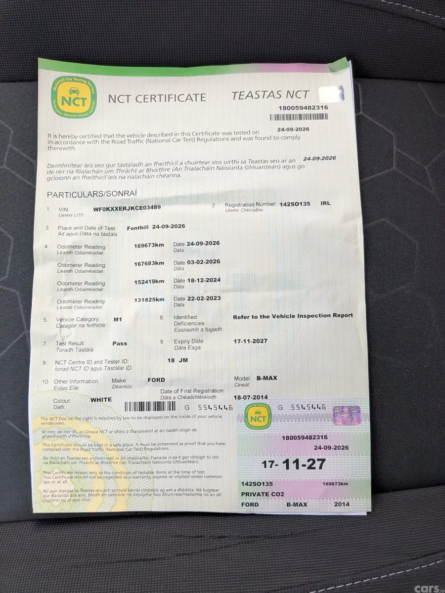 Ford B-Max Hatchback, Diesel, 2014, White