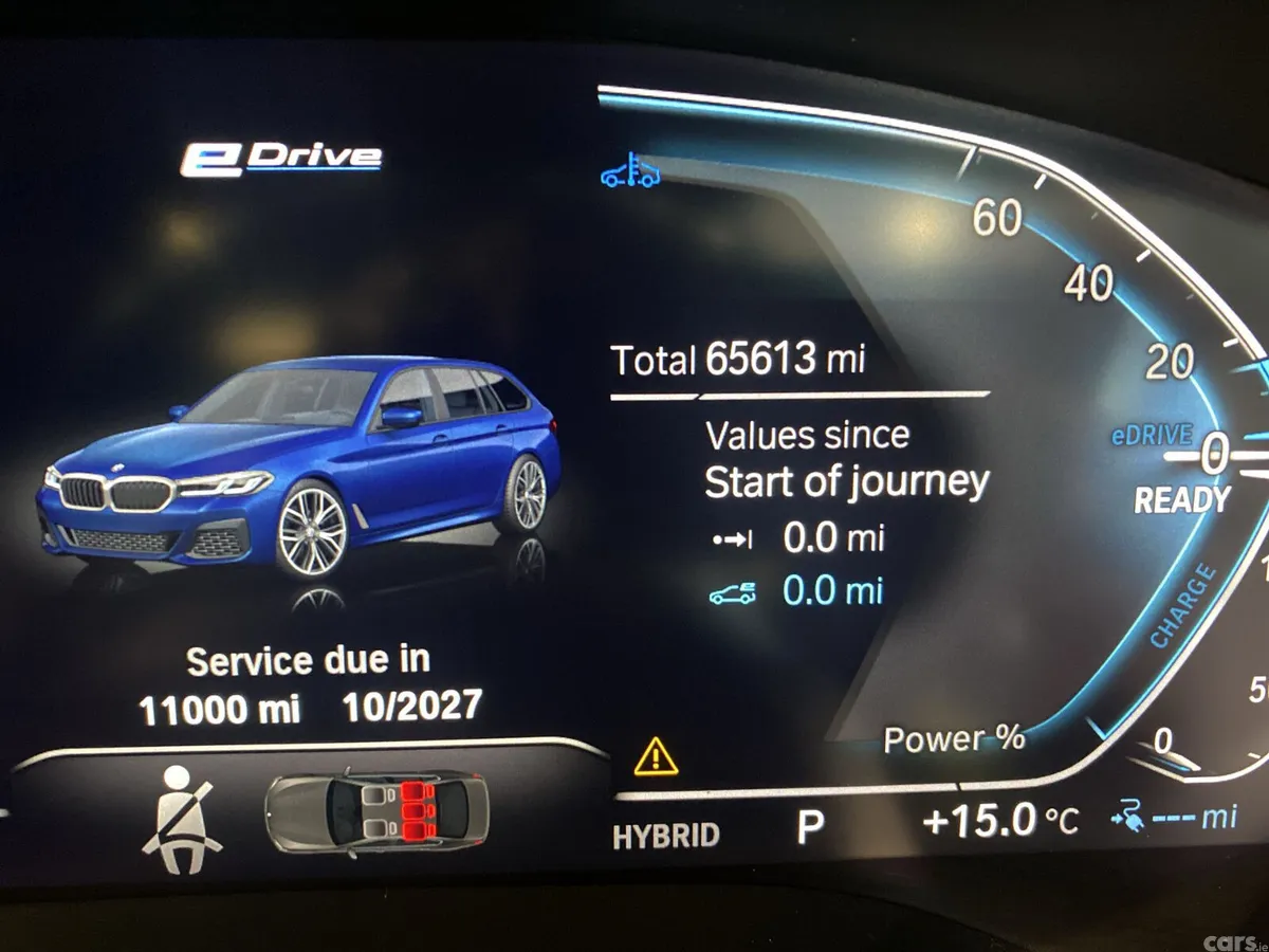 BMW 5-Series Estate, Petrol Hybrid, 2022, Blue