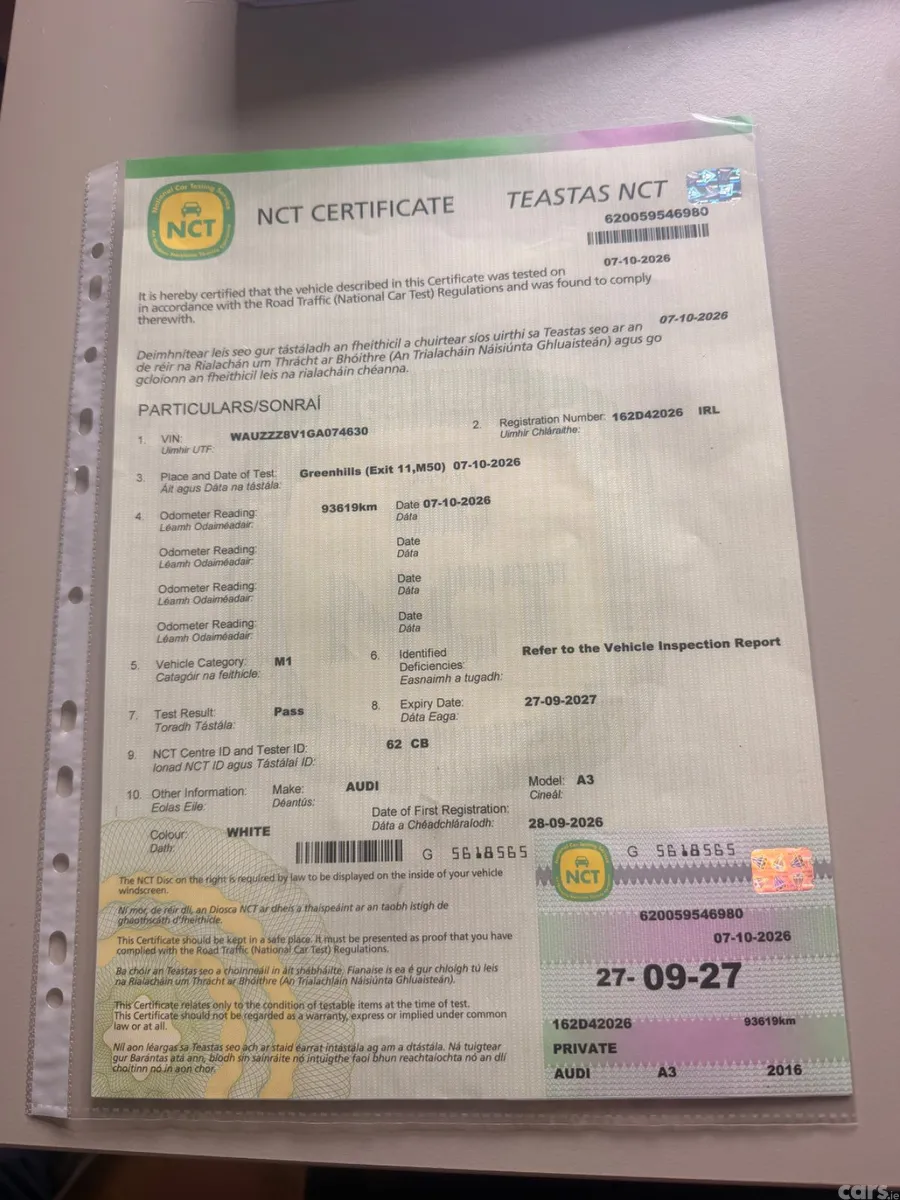 Audi A3 Hatchback, Petrol Plug-in Hybrid, 2016, White