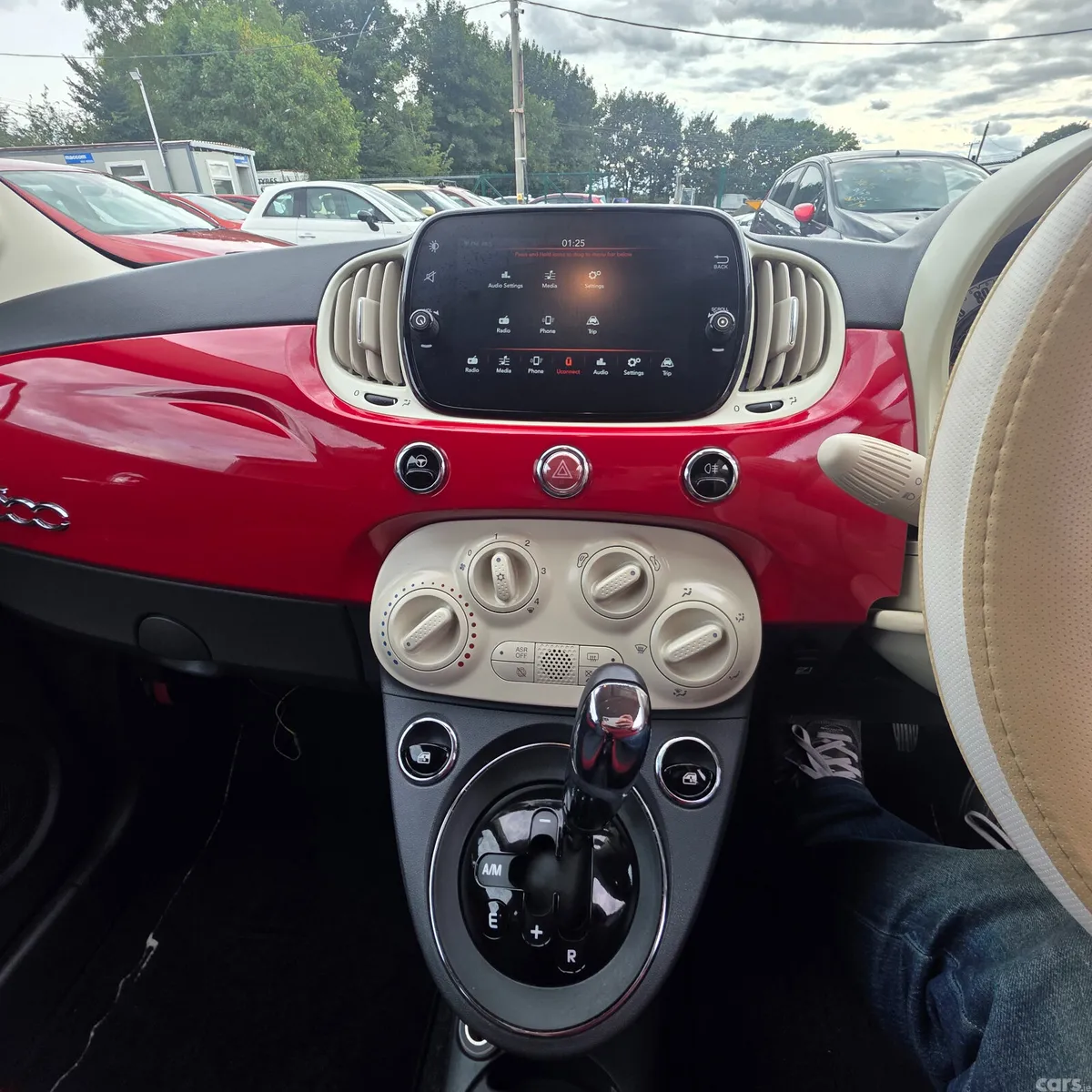 Fiat 500 Hatchback, Petrol, 2016, Red