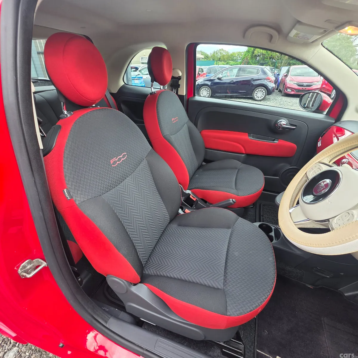 Fiat 500 Hatchback, Petrol, 2016, Red