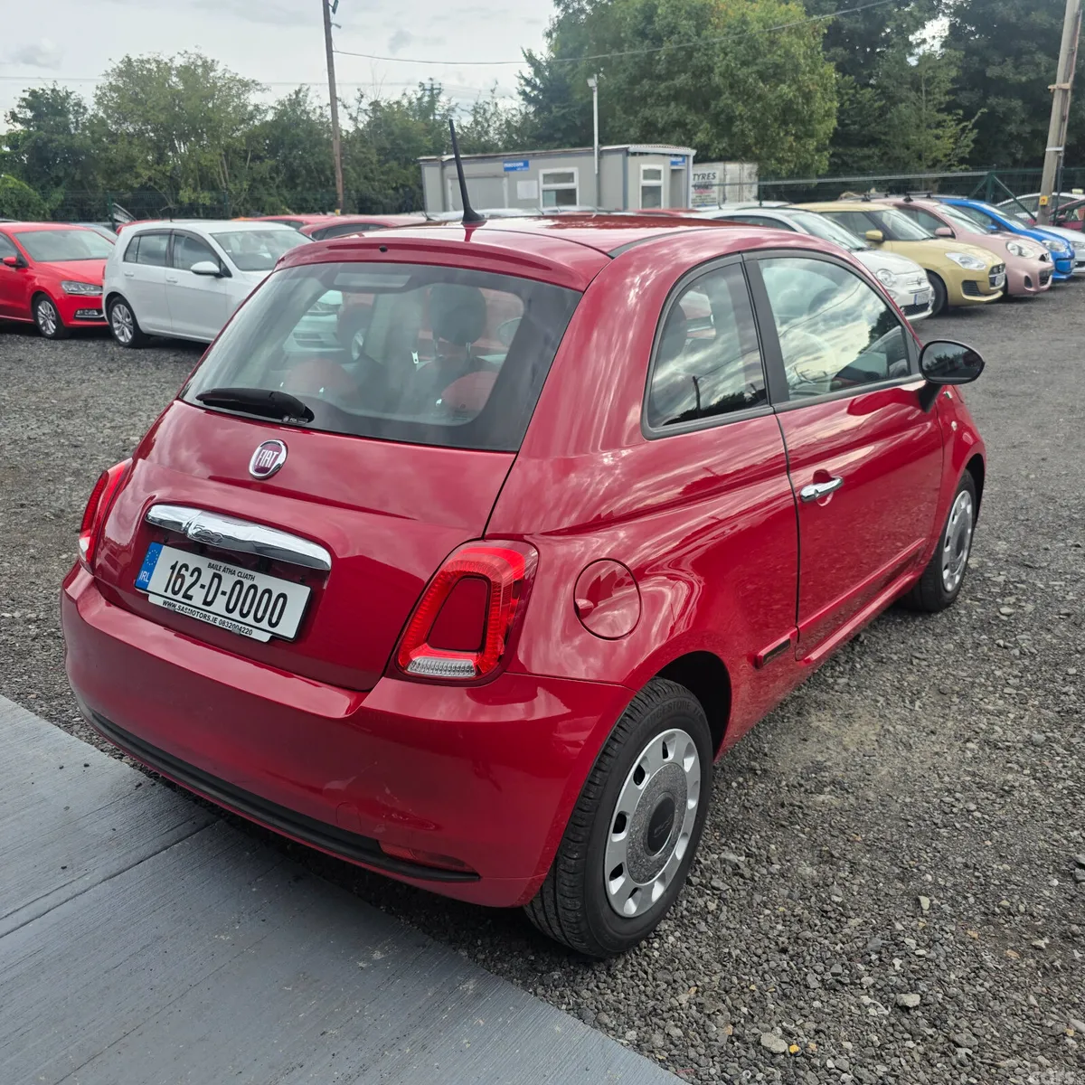Fiat 500 Hatchback, Petrol, 2016, Red
