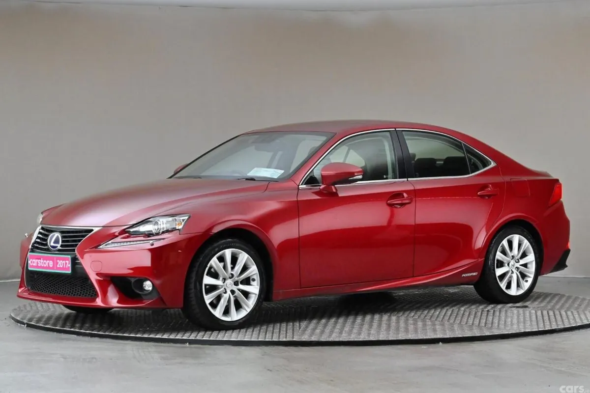 Lexus IS Saloon, Petrol Hybrid, 2017, Red