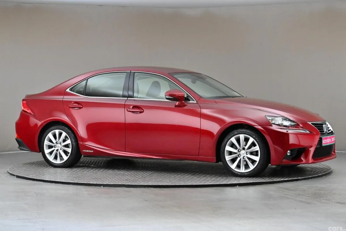 Lexus IS Saloon, Petrol Hybrid, 2017, Red