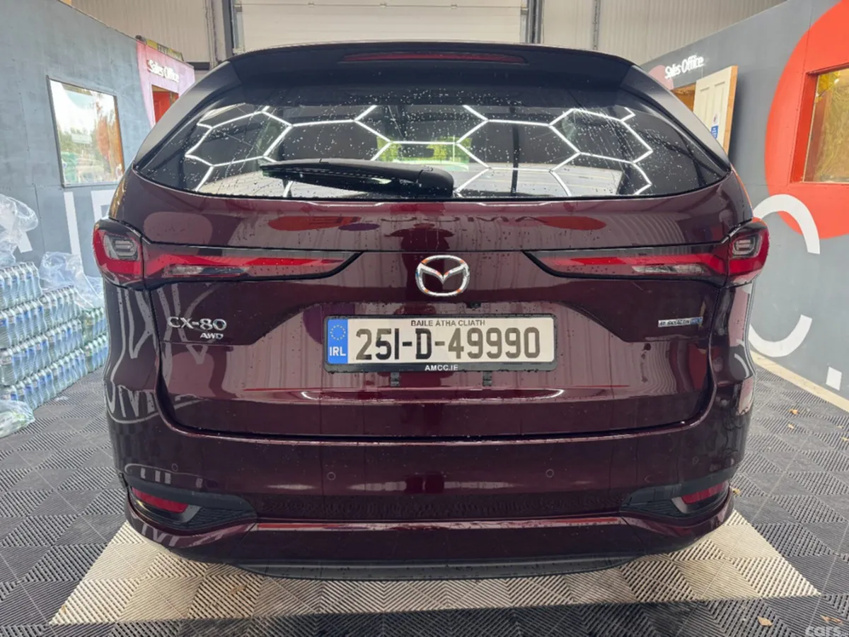 Mazda CX-80 SUV, Petrol Plug-in Hybrid, 2025, Red