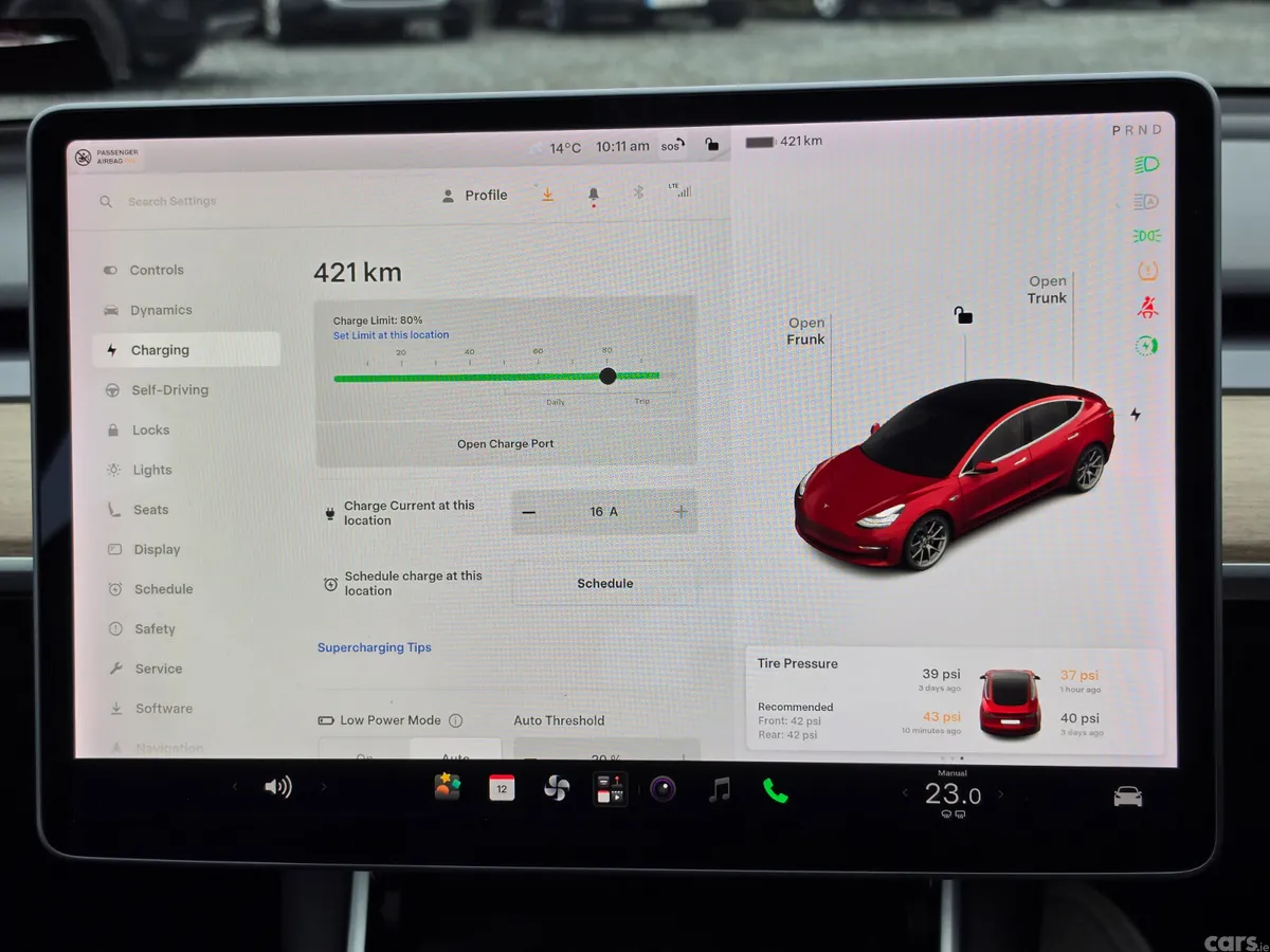 Tesla Model 3 Saloon, Electric, 2019, Red