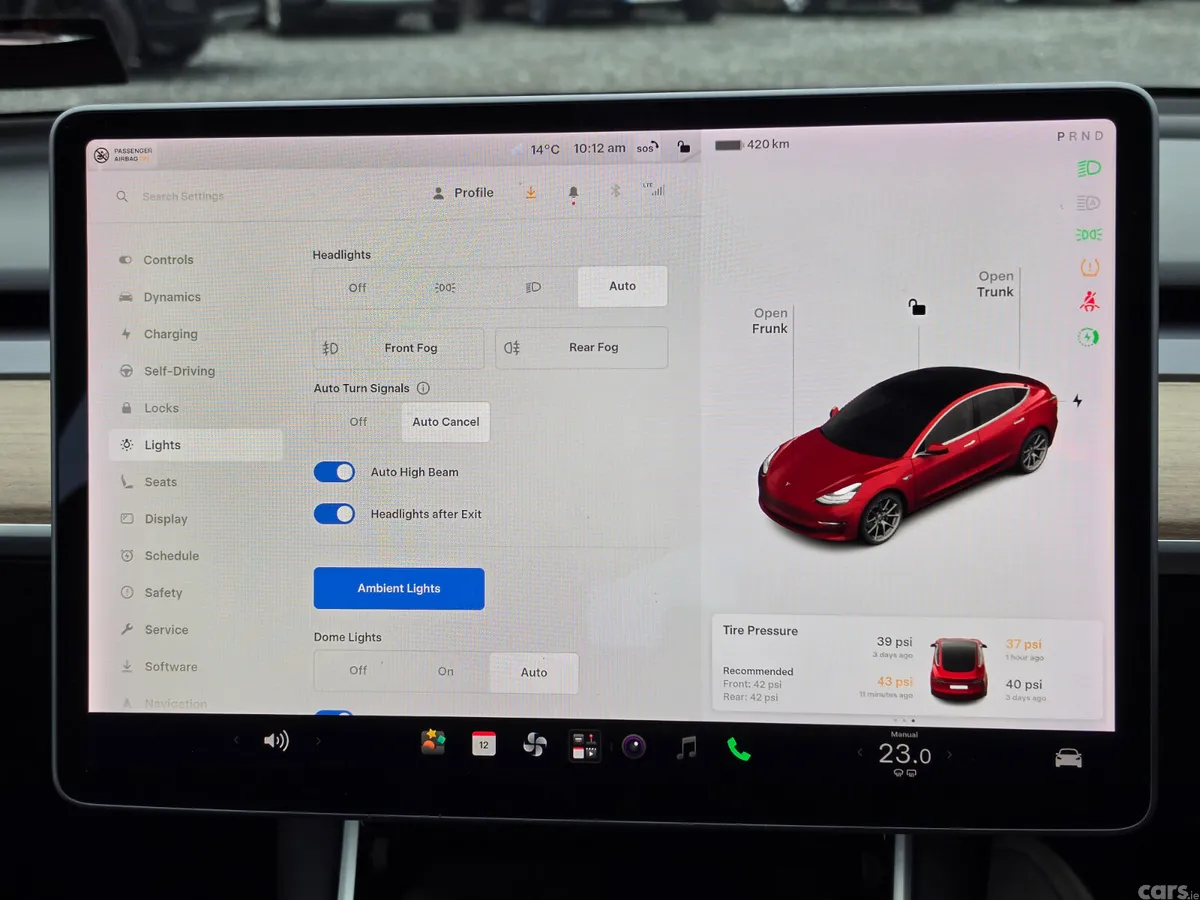 Tesla Model 3 Saloon, Electric, 2019, Red