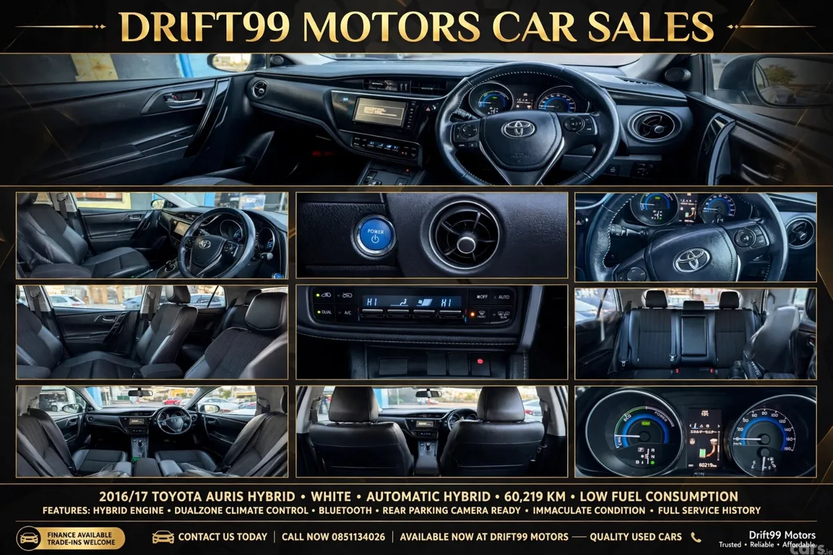 Toyota Auris Hatchback, Petrol Hybrid, 2018, White