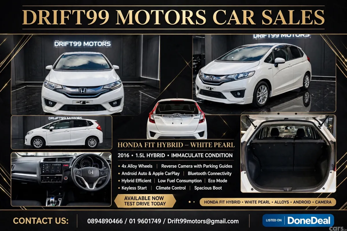 Honda Fit Hatchback, Petrol Hybrid, 2015, White