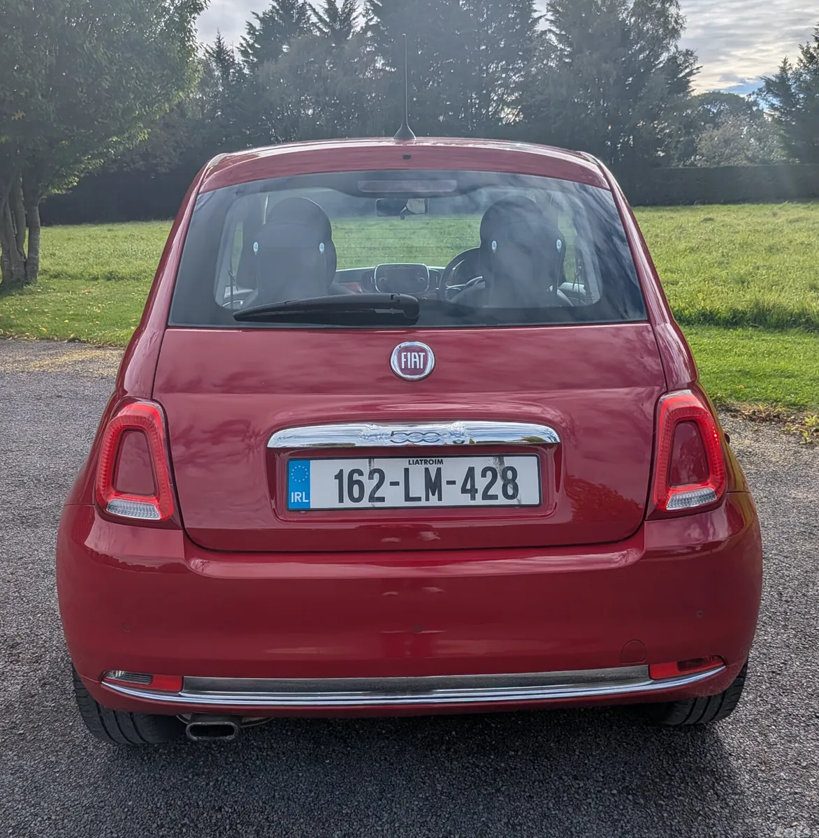 Fiat 500 Hatchback, Petrol, 2016, Red