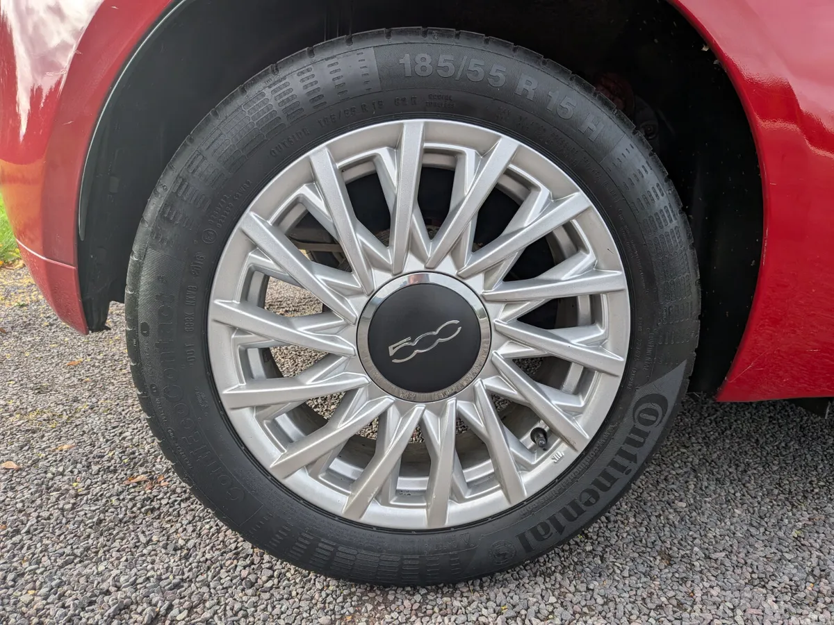 Fiat 500 Hatchback, Petrol, 2016, Red