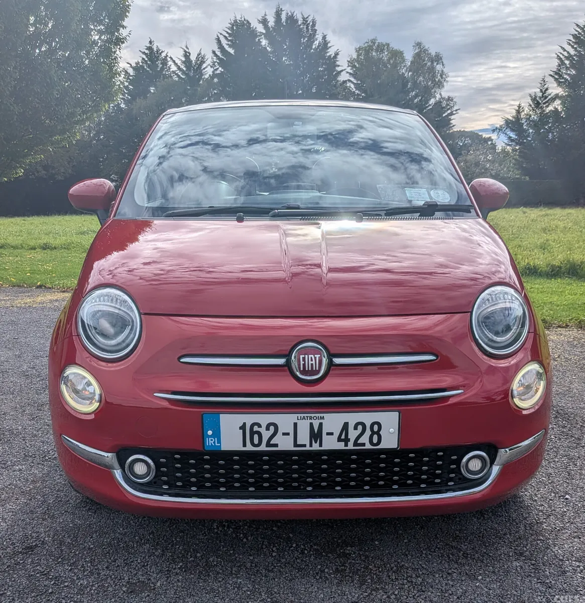 Fiat 500 Hatchback, Petrol, 2016, Red