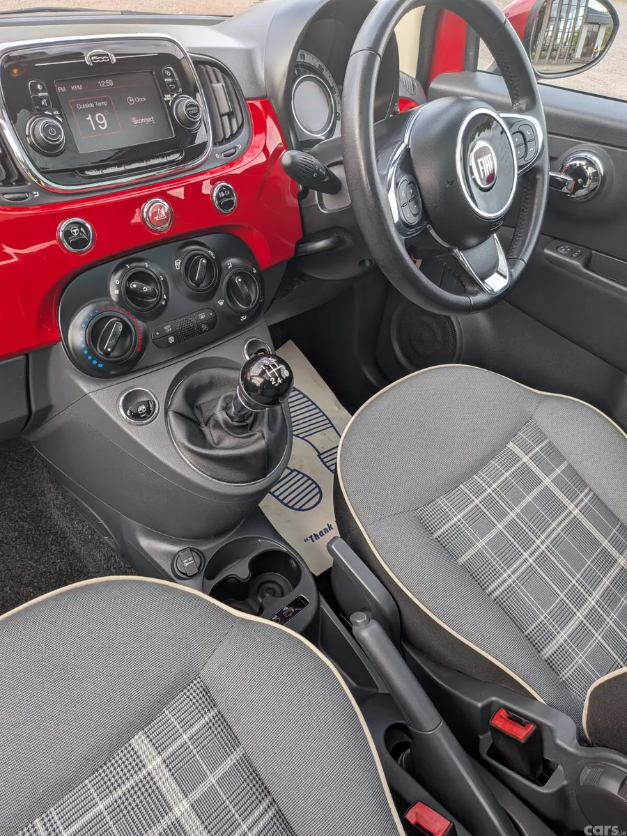 Fiat 500 Hatchback, Petrol, 2016, Red