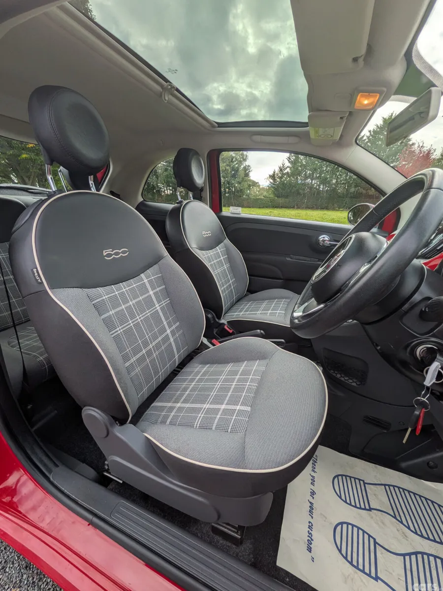 Fiat 500 Hatchback, Petrol, 2016, Red