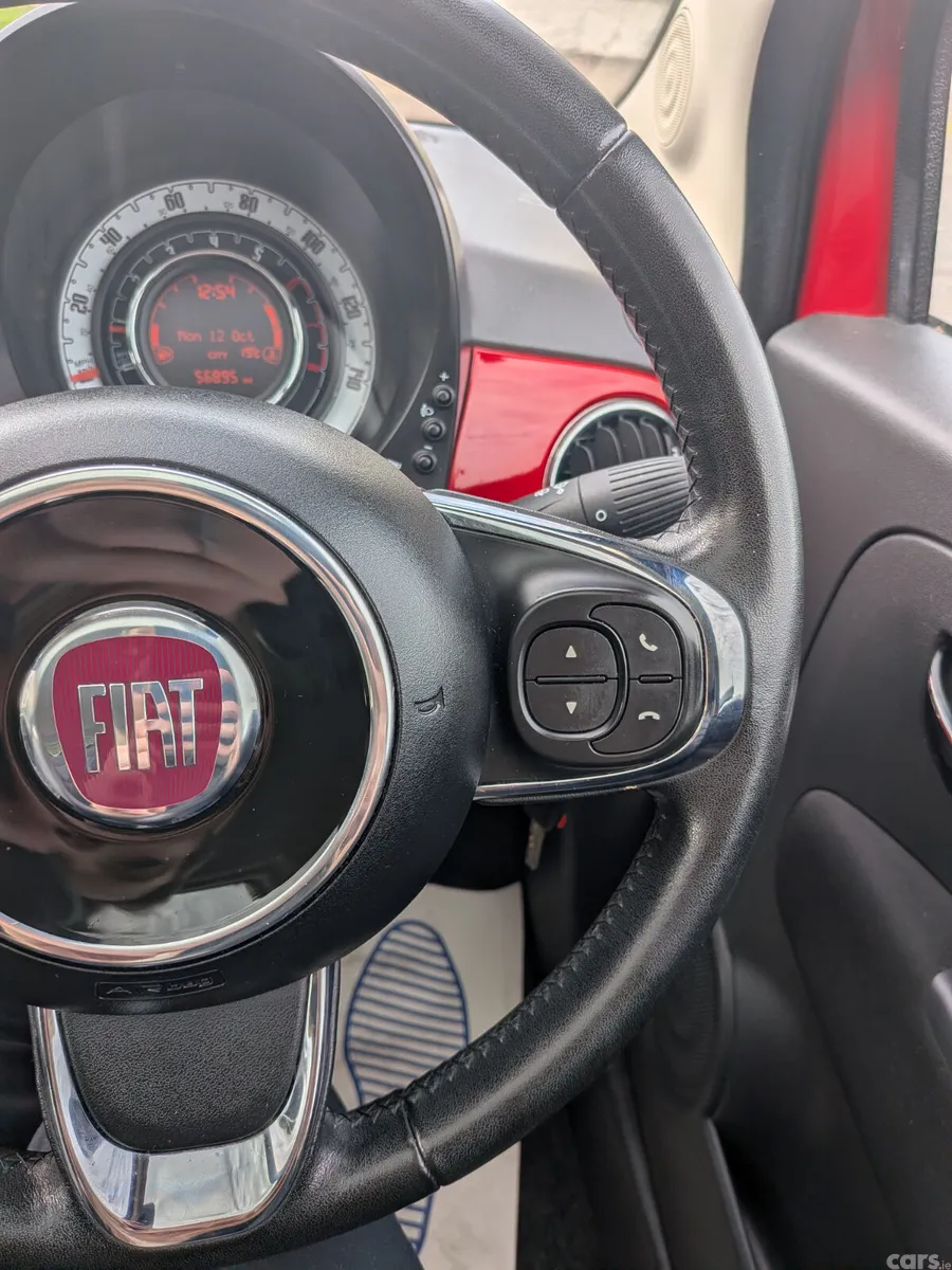 Fiat 500 Hatchback, Petrol, 2016, Red