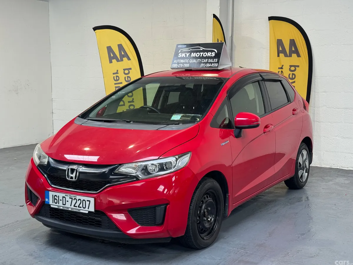 Honda Fit Hatchback, Petrol Hybrid, 2016, Red