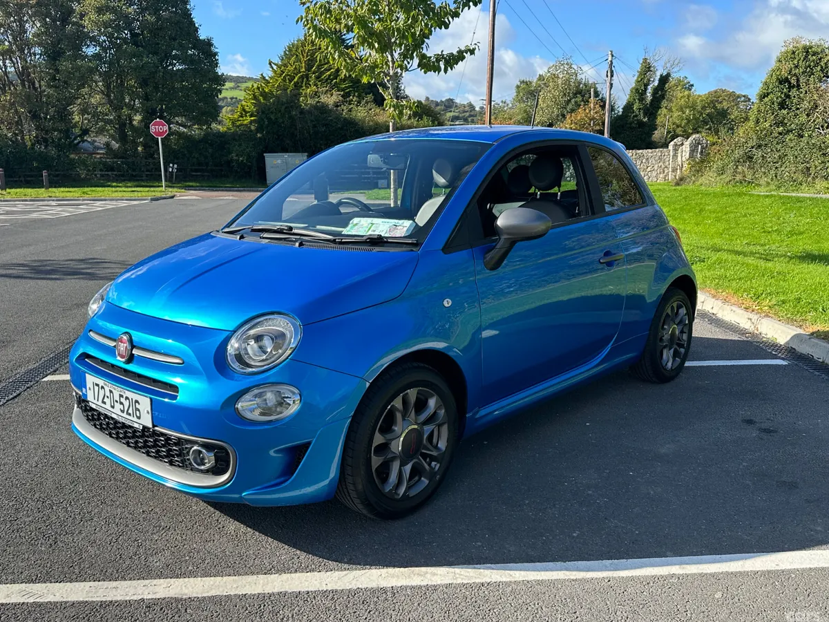 Fiat 500 Hatchback, Petrol, 2017, Blue