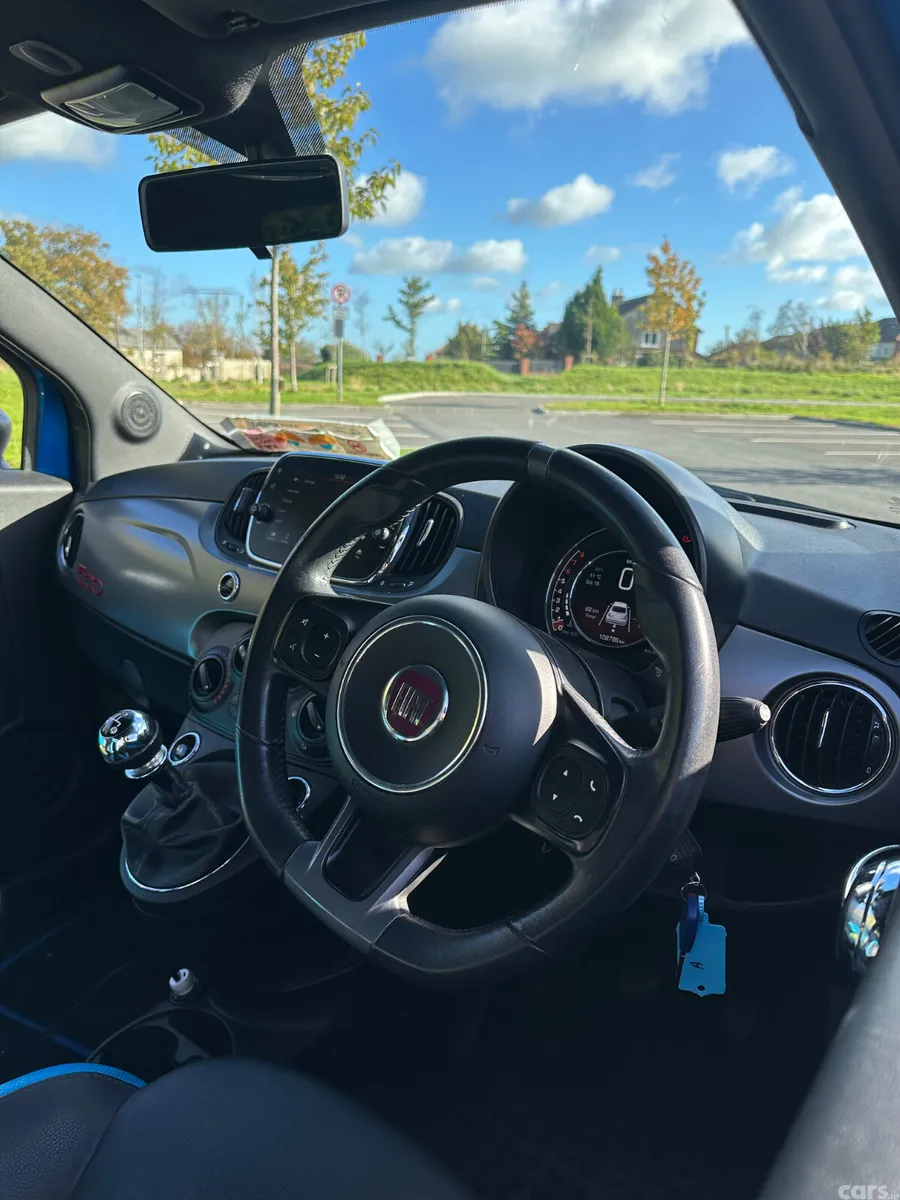 Fiat 500 Hatchback, Petrol, 2017, Blue