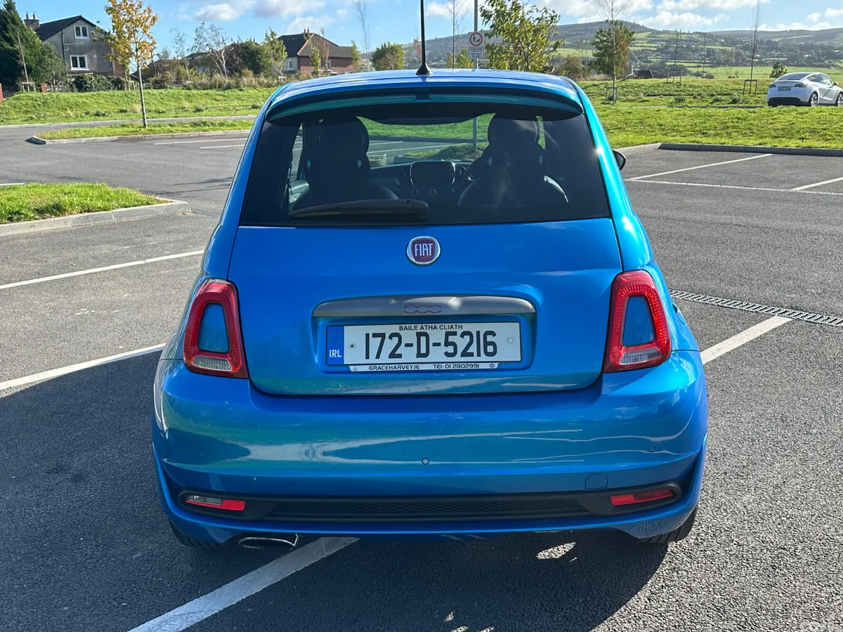 Fiat 500 Hatchback, Petrol, 2017, Blue