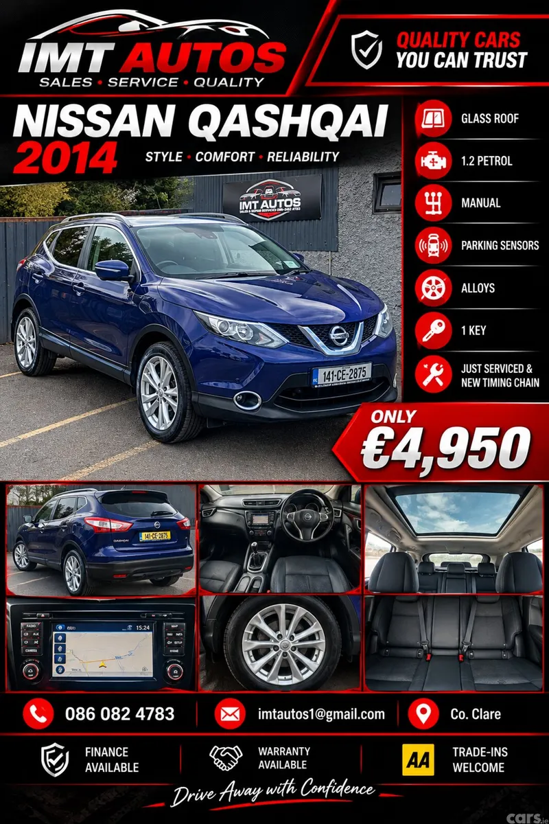 Nissan Qashqai Hatchback, Petrol, 2014, Blue